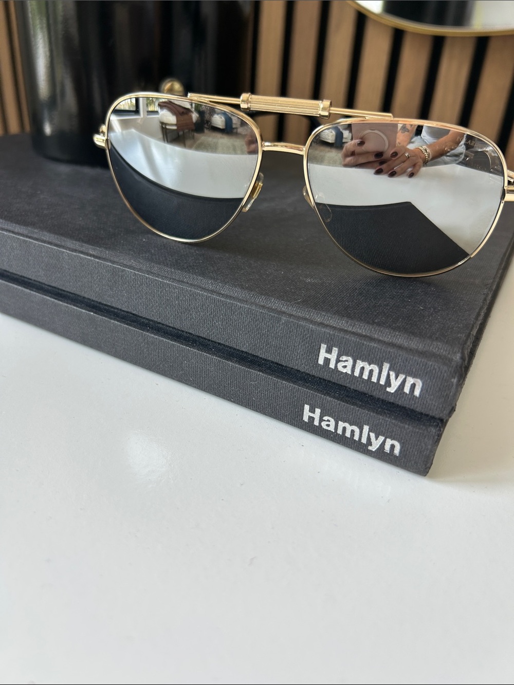 Authentic Versace Gold Aviator Sunglasses - Men/woman